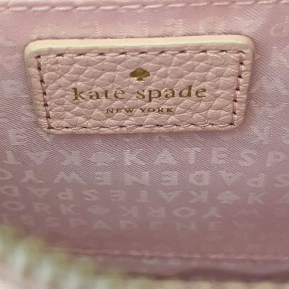 Kate Spade Henderson Street Fannie Pebbled Leather Shoulder Bag Pink & Gold